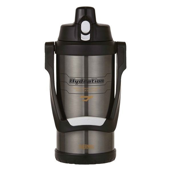 THERMOS  2.0L Stainless Steel Vacuum Insulated Hydration Bottle with Carry Handle ? Grey