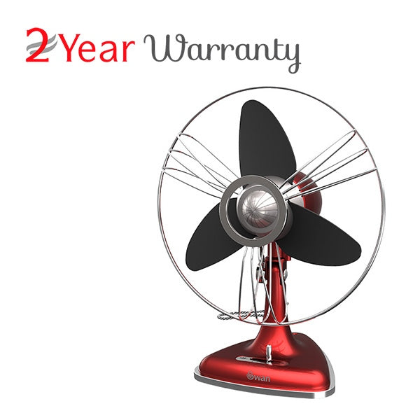 Swan SFA1EDRA Retro Eva Blades Desk Fan 30CM (RED)
